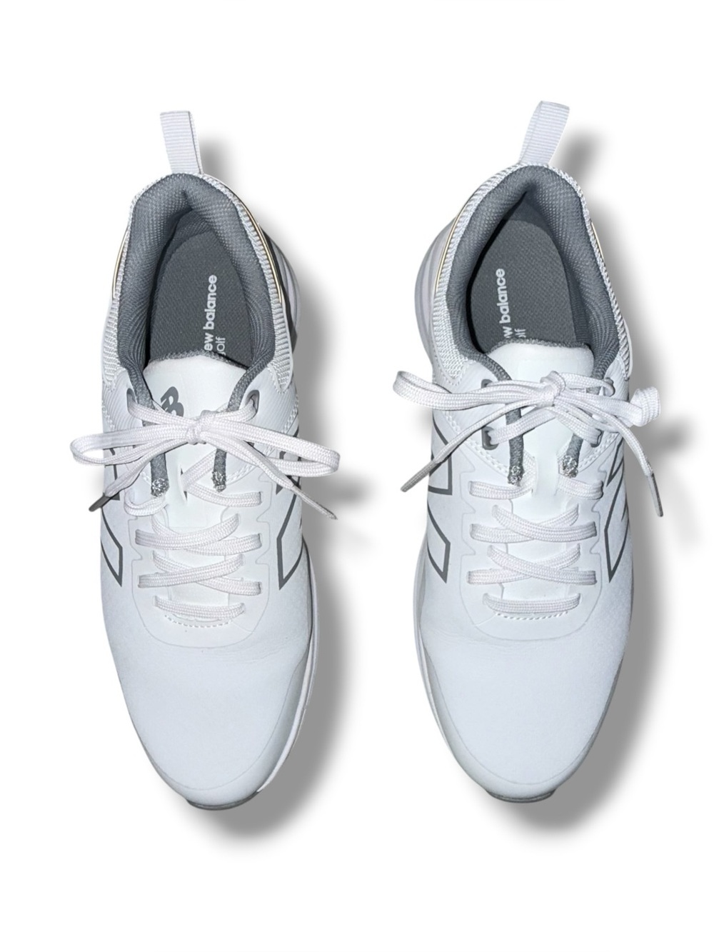 NEW BALANCE S Brighton V2 Golf Shoes - Women’s 10.5 Wide - White/Grey - Picture 4 of 13